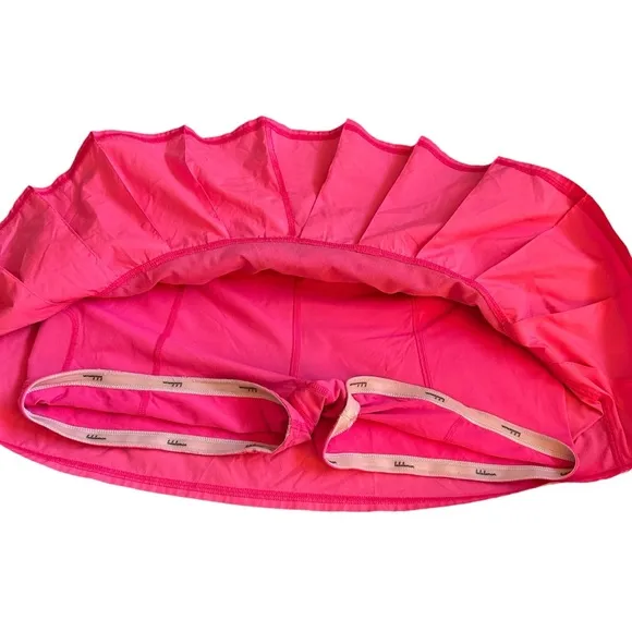 Lululemon Pace Setter tennis skirt Pinkalicious Bright Pink shorts Size 10