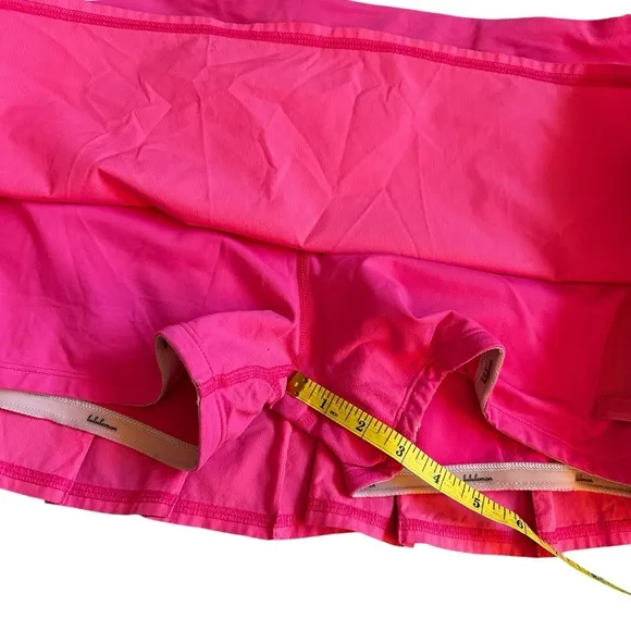 Lululemon Pace Setter tennis skirt Pinkalicious Bright Pink shorts Size 10