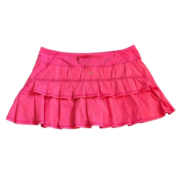 Lululemon Pace Setter tennis skirt Pinkalicious Bright Pink shorts Size 10