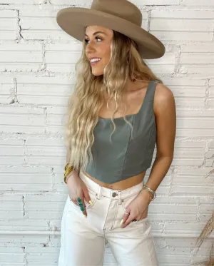 Madrid Sage Green Tank Top