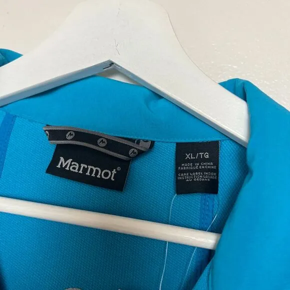 Marmot Women's Tempo Jacket Atomic Blue Softshell Water-Repellent Breathable‎ XL
