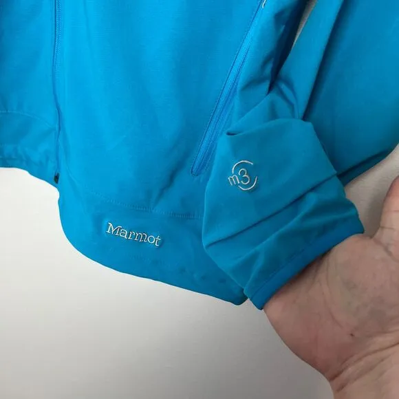 Marmot Women's Tempo Jacket Atomic Blue Softshell Water-Repellent Breathable‎ XL