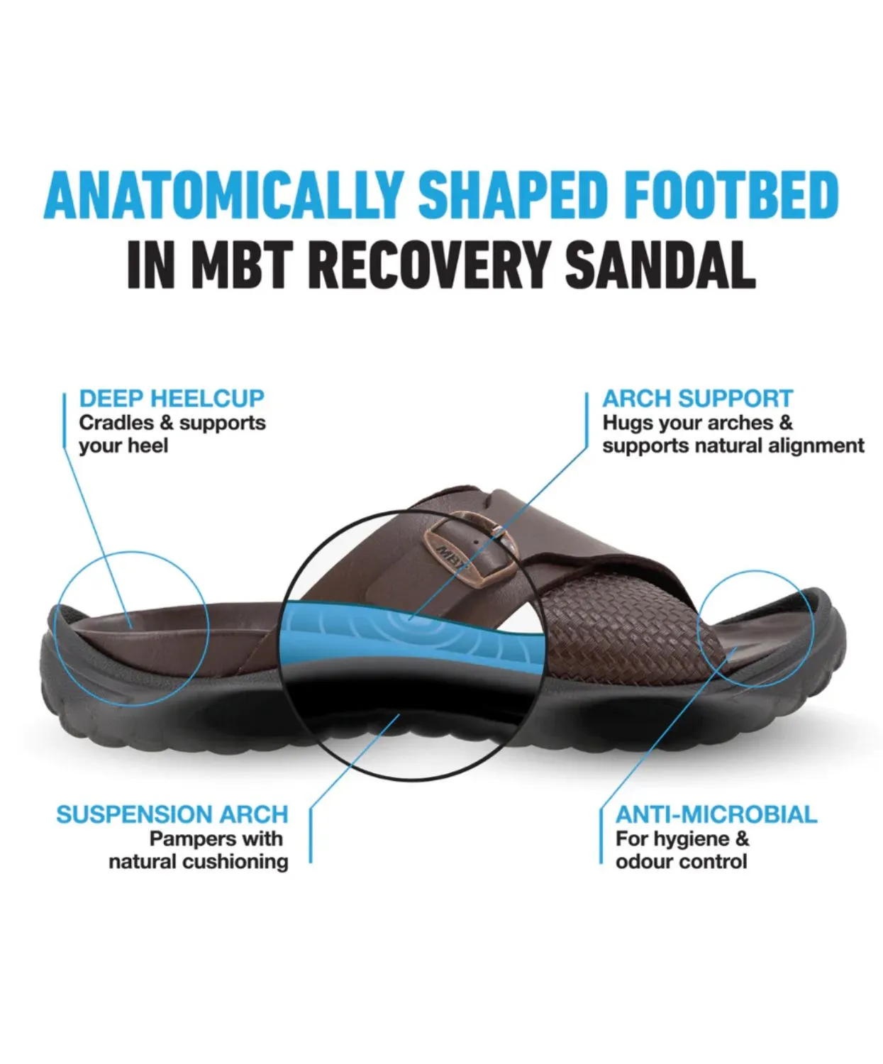 MBT Nikko Brown Womens Recovery Slides