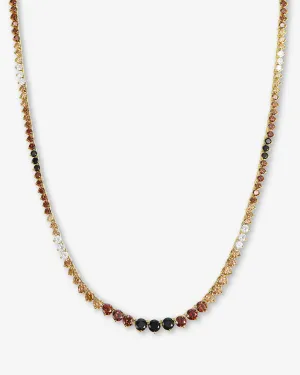 Melinda Maria Not Your Basic Graduated Ombré Tennis Necklace 16"