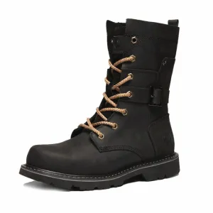 Men Boots Genuine Leather Winter Autumn Shoes Motorcycle Mens Ankle Boots Couple Oxfords Shoes Fashion Shoes Men Basic boots