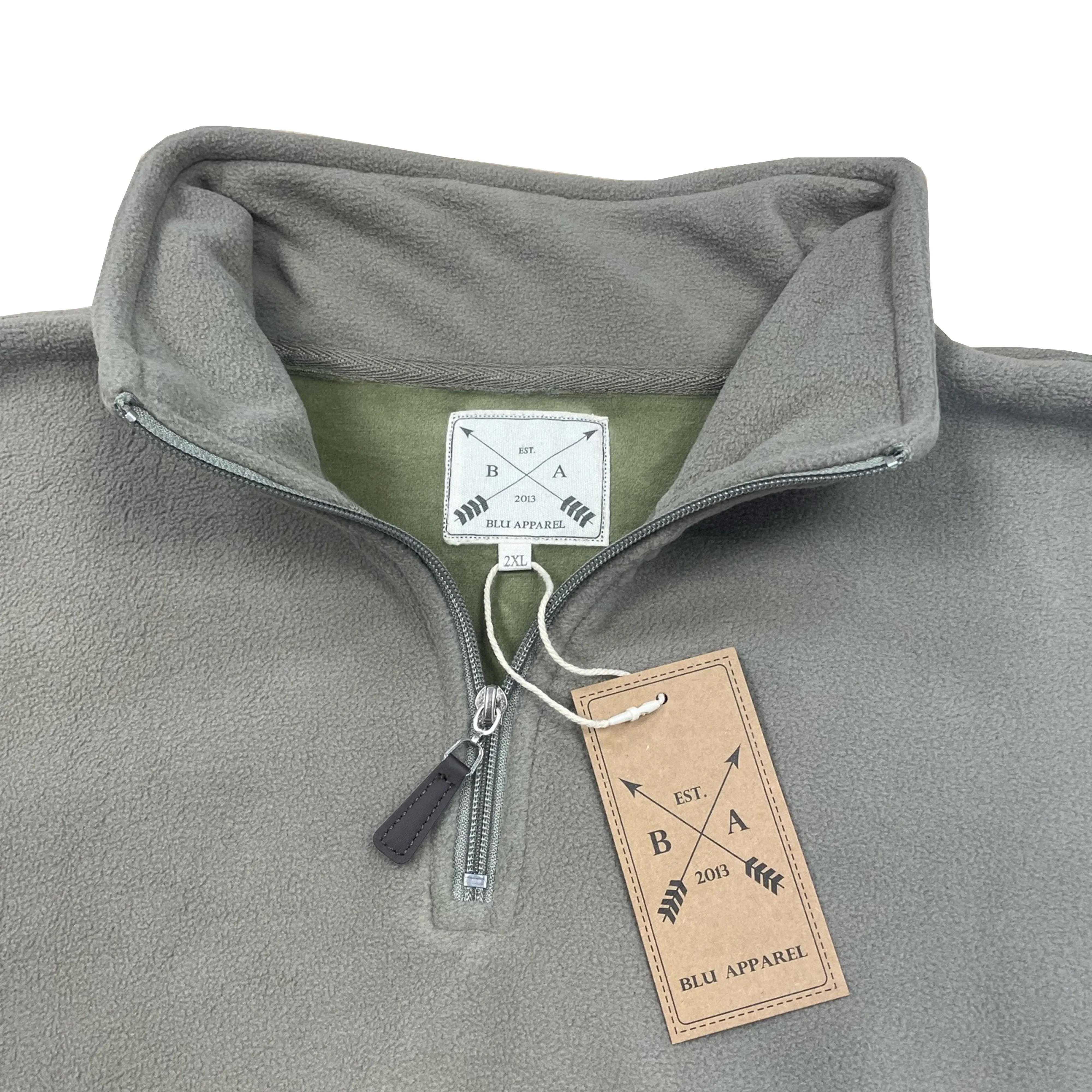 Mens 1/4 Zip Fleece Jumper - Charcoal