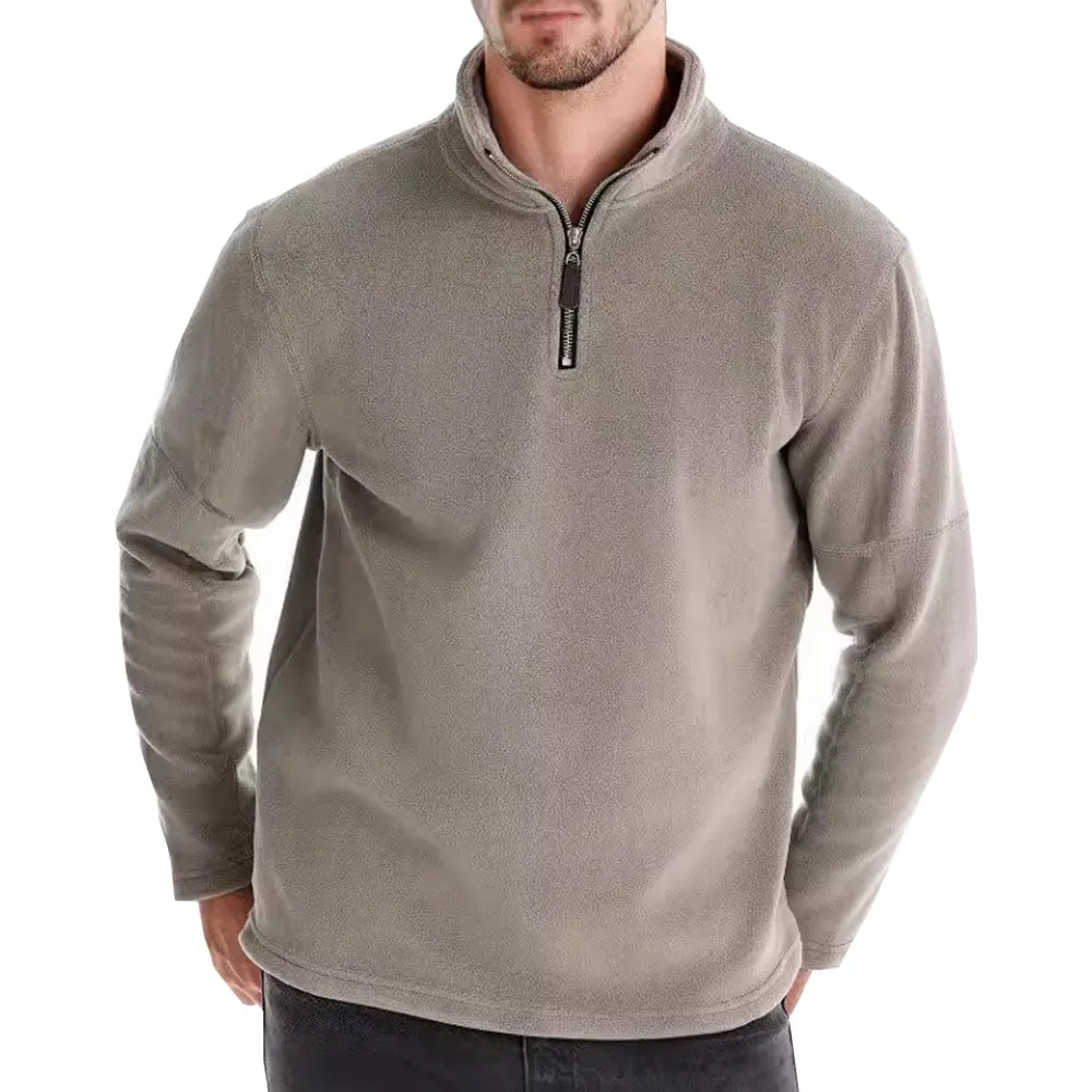 Mens 1/4 Zip Fleece Jumper - Charcoal
