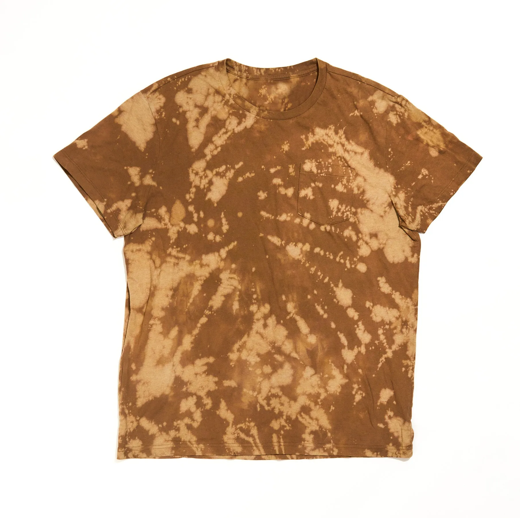 Men's 16 Mountains Upcycled Pocket T-Shirt in Brown Tie Dye (XL)