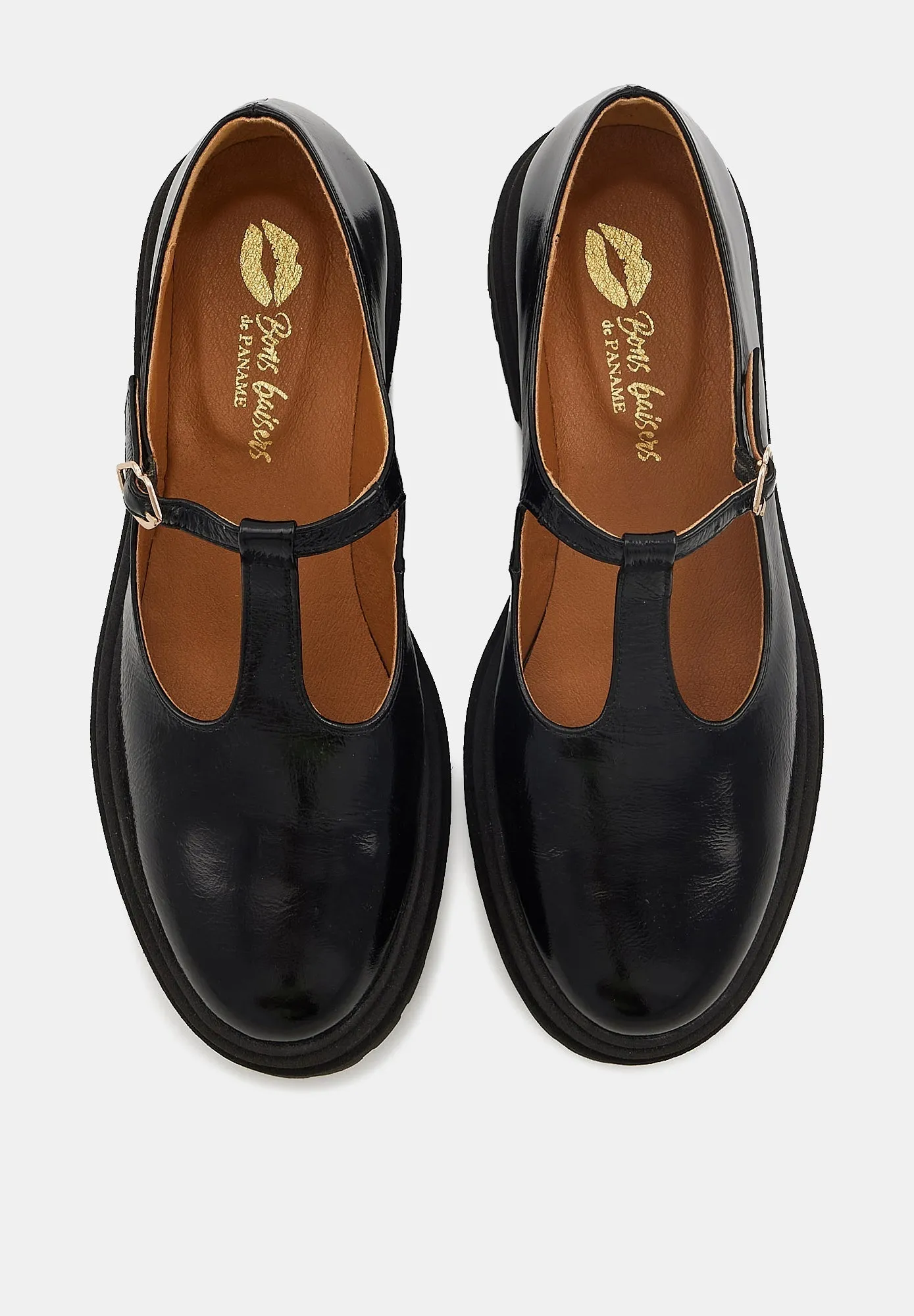 Mildred-Cuir brillant Noir