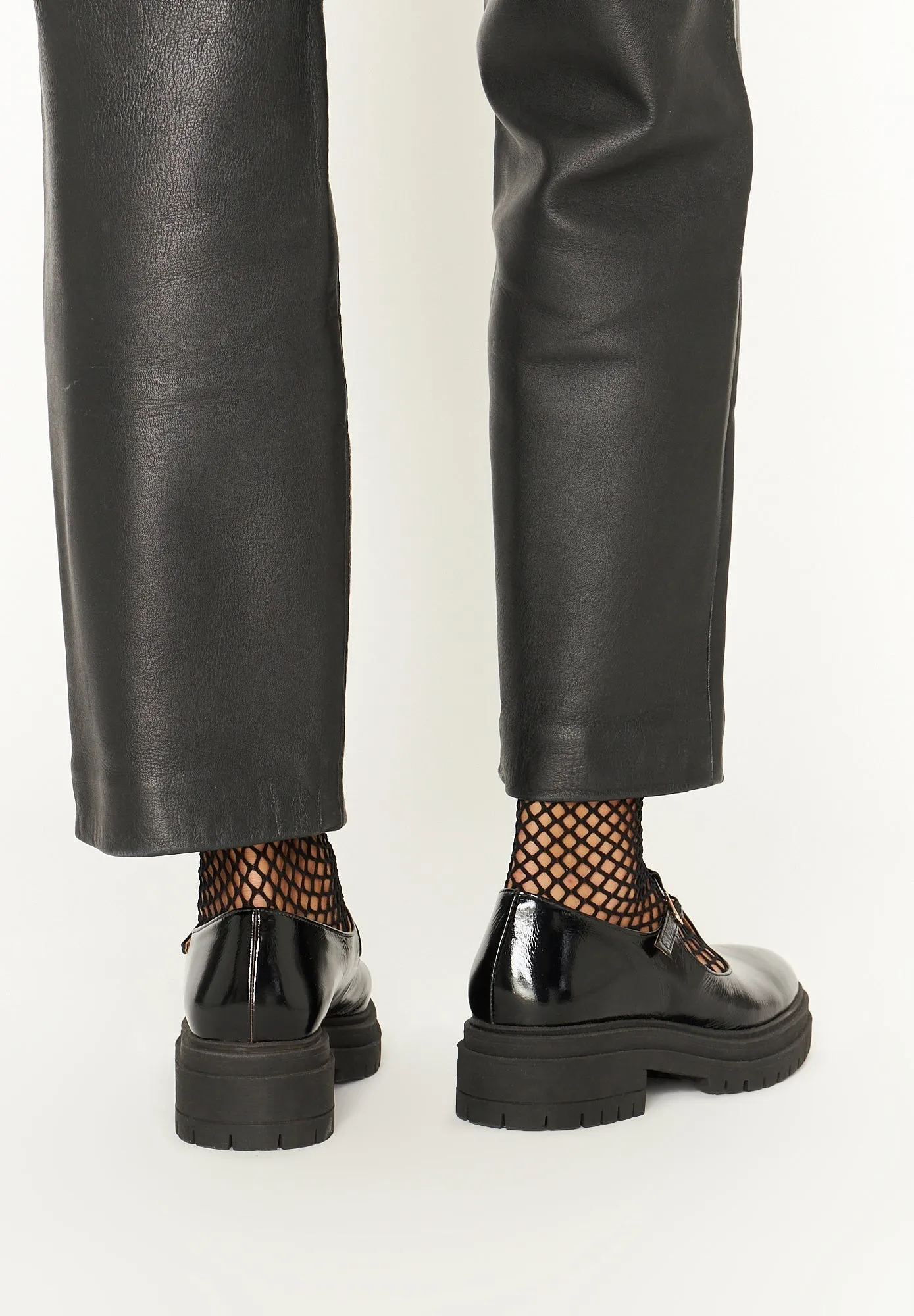 Mildred-Cuir brillant Noir