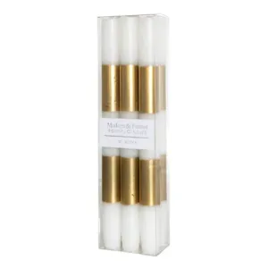 Modern & Festive Gold Formal Candles - Set of 6