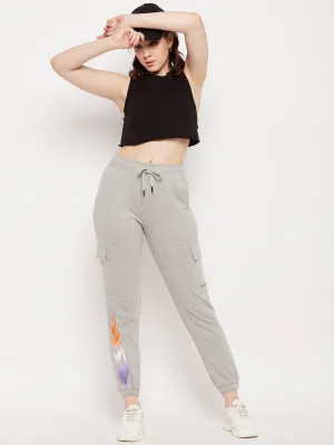 mSECRET Grey  Cotton Colourblock Trackpants
