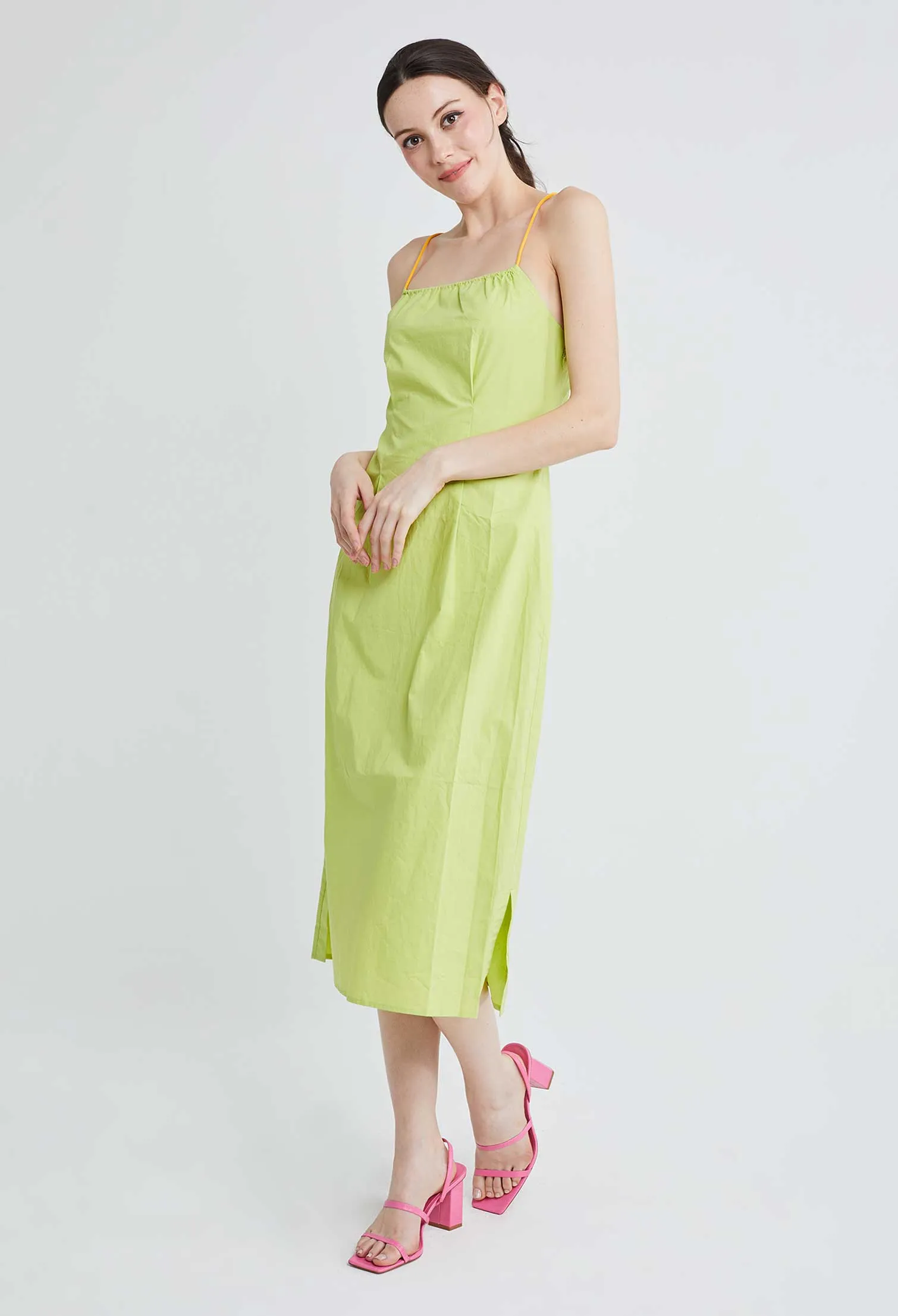 Multi Tie Stop-Notch Slip Dress