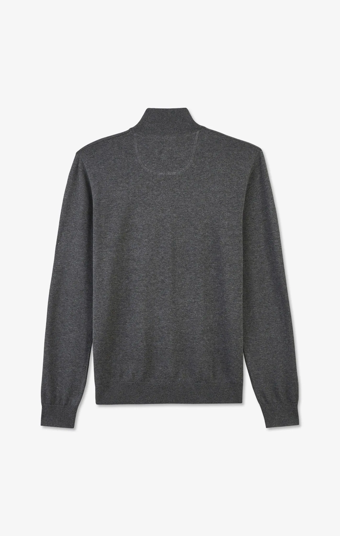 Navy blue cotton jersey jumper with trucker neck