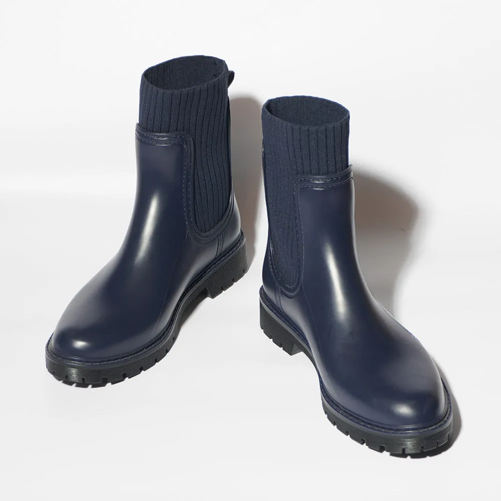 Navy Blue Wellington Boots