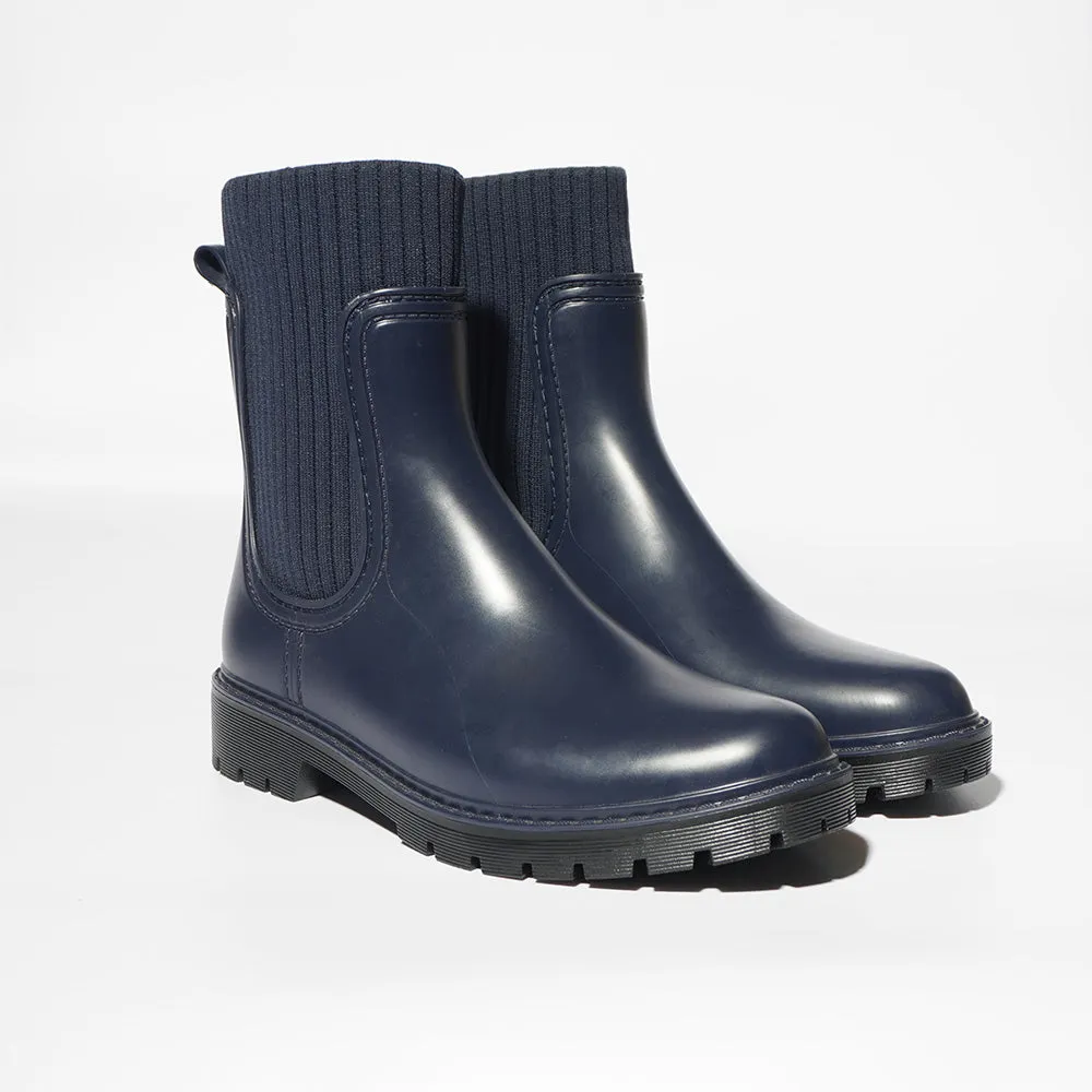 Navy Blue Wellington Boots