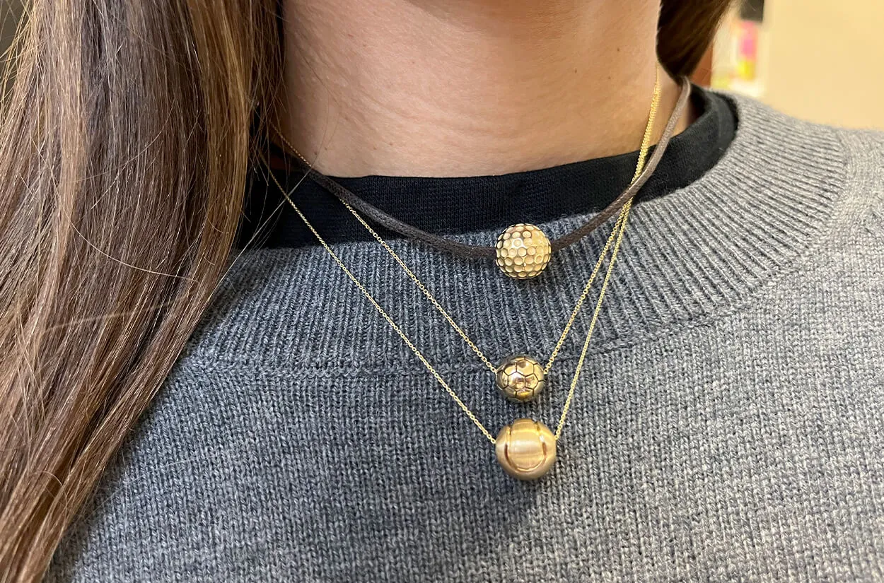Necklace Tennis & Padel Ball 14kt Gold