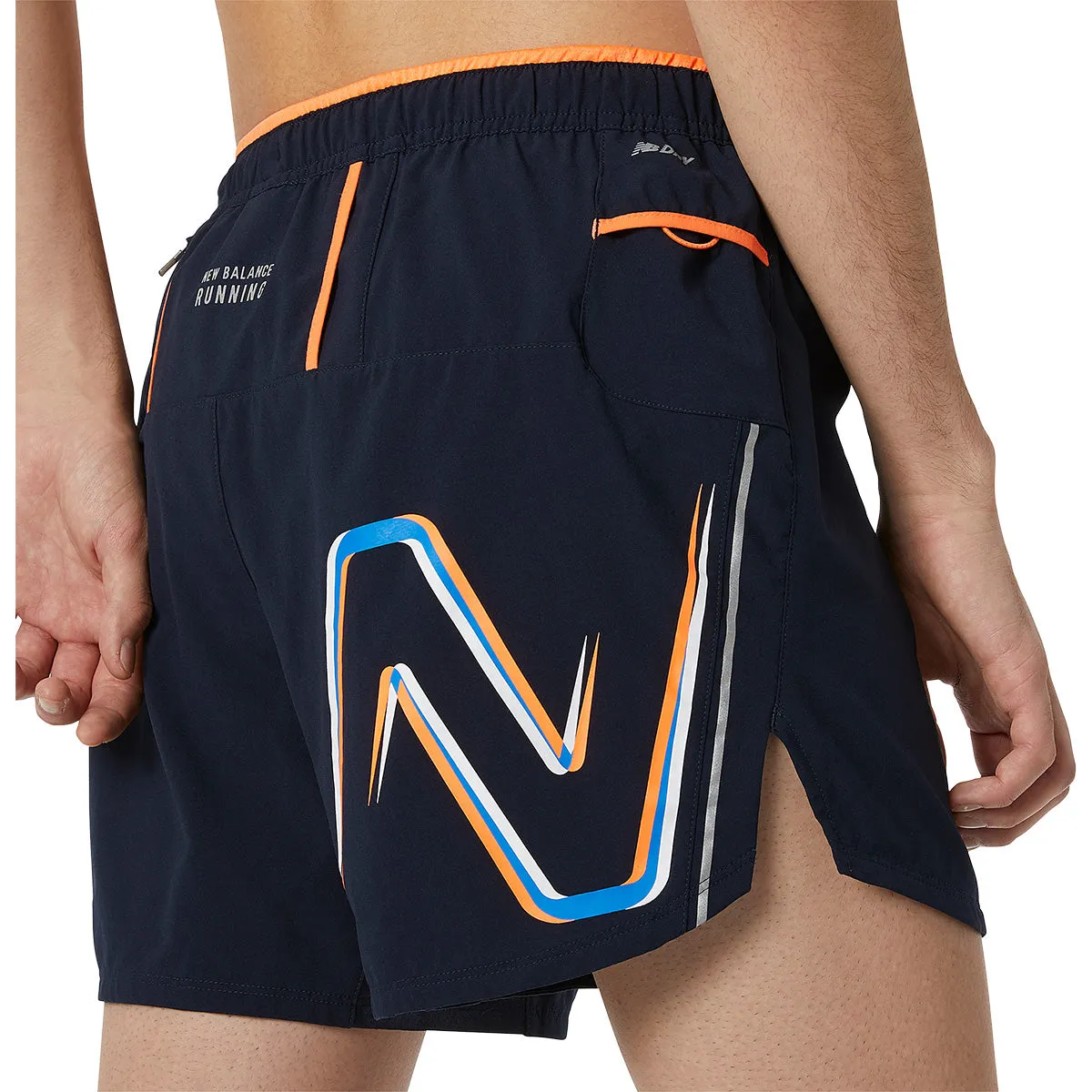 New Balance Graphic Impact 5 Inch Mens Running Shorts