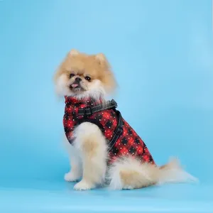 NEW Dog Coat with Harness. Waterproof. Winter Jacket for Medium Dogs. Padded Coat. Reflective Vest. Puppy Coat Harness (Checkered, Medium)
