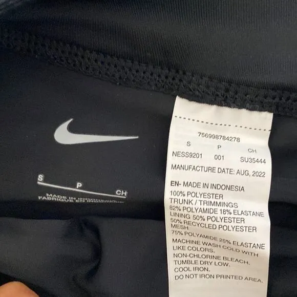 NIKE black tennis mini skirt or bathing suit bottom athletic quick dry skort