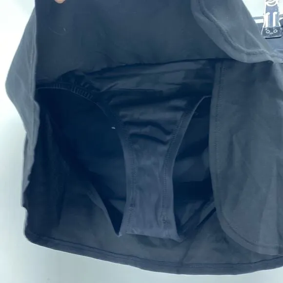 NIKE black tennis mini skirt or bathing suit bottom athletic quick dry skort