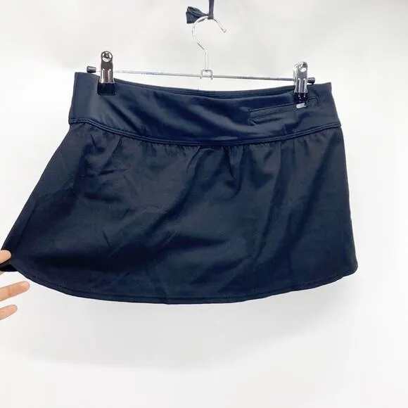 NIKE black tennis mini skirt or bathing suit bottom athletic quick dry skort