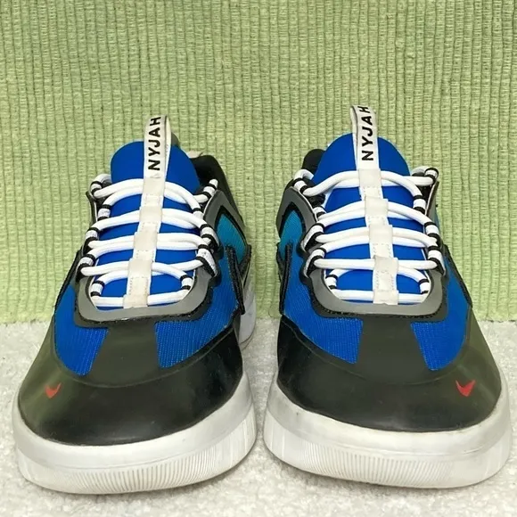 Nike Mens SB Nyjah Free 2 Premium Black/Blue Skate Sneakers Shoes Size US 9.5