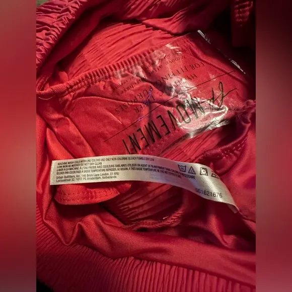 NWOT Free People Shirr Enough Athletic Running Shorts in Strawberry Sprtiz