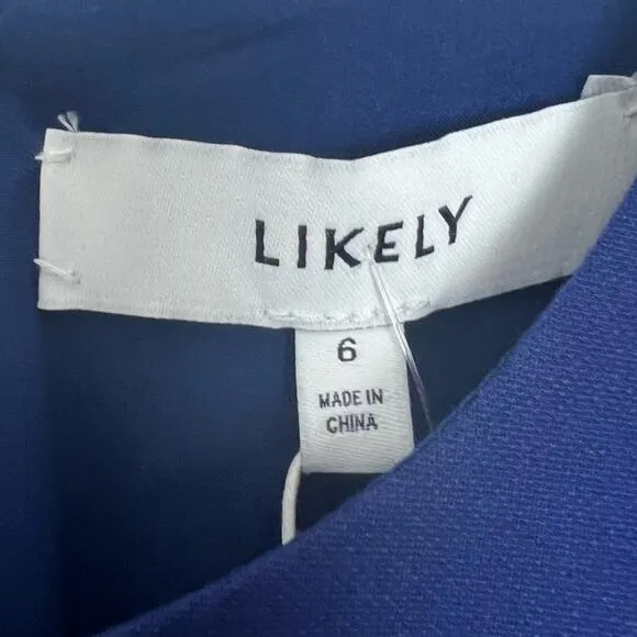 NWT Likely Malta Sheath Dress sz 6 Light Navy Revolve Cocktail Party Holiday