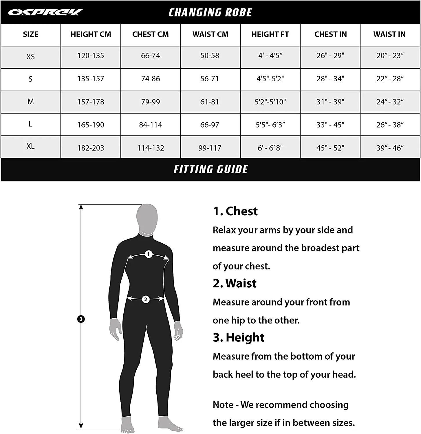 Osprey Waterproof Changing Robe For Adults - Large