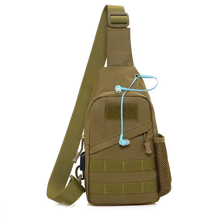Outdoor  Riding Shoulder Crossbody Bag(With USB Charging Plug)