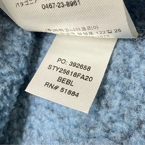 Patagonia Women’s Better Sweater 1/4 Zip Blue Logo Outdoor Gorp Hiking
