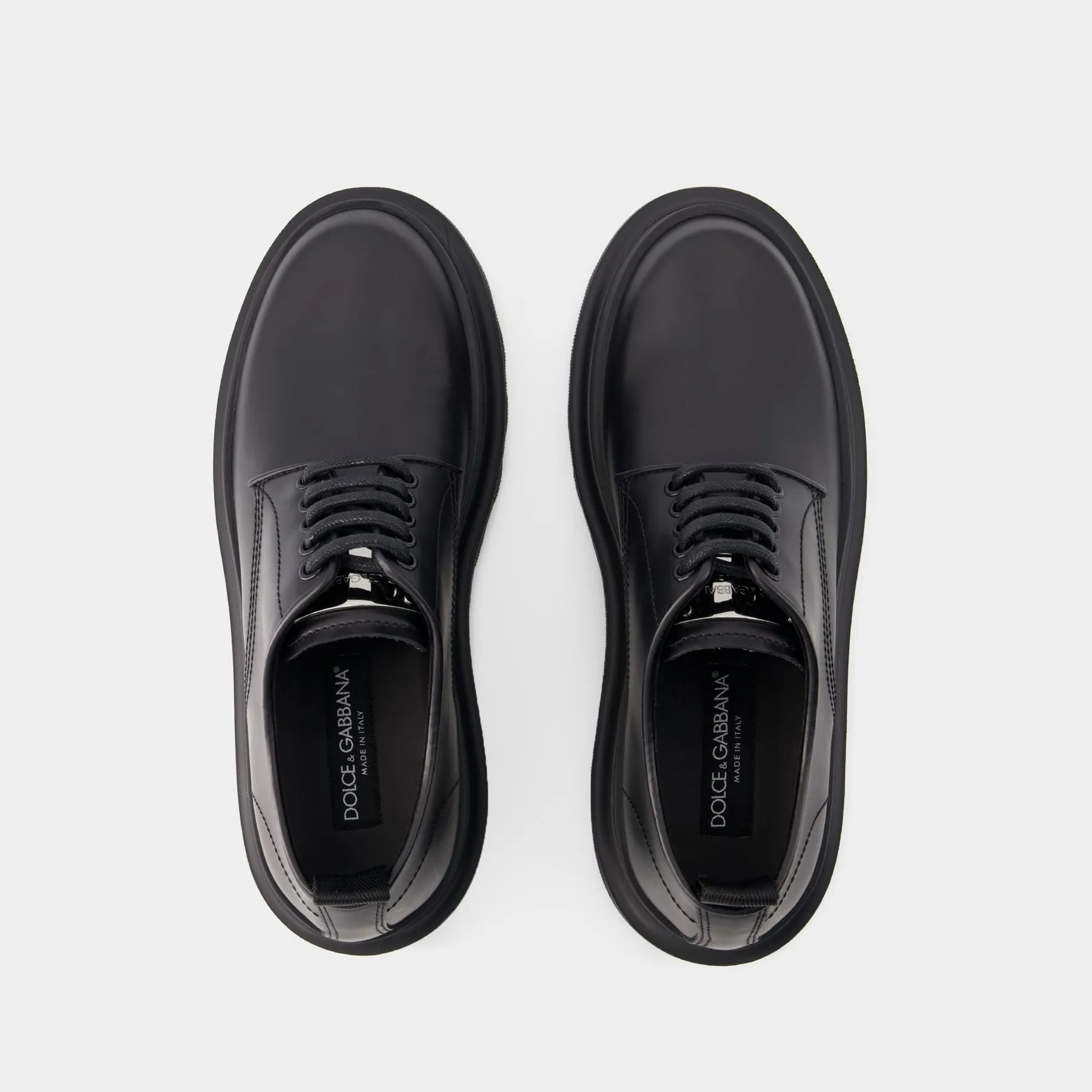 Plateform Derbies - Dolce&Gabbana - Leather - Black