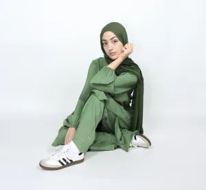 Pleated Sleeve Set - Sage