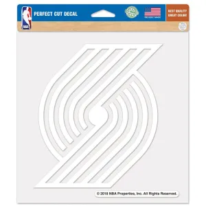Portland Trail Blazers Decal 8x8 Perfect Cut White