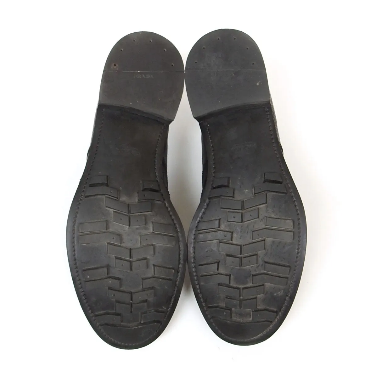 Prada Pebbled Leather Derbies Size 10.5