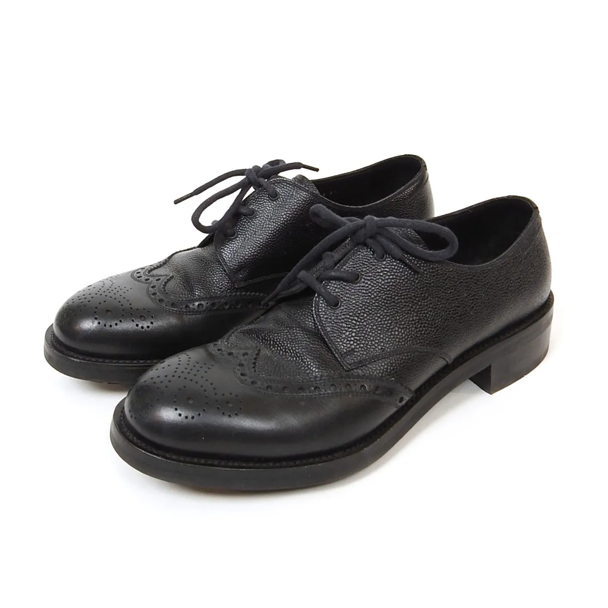 Prada Pebbled Leather Derbies Size 10.5