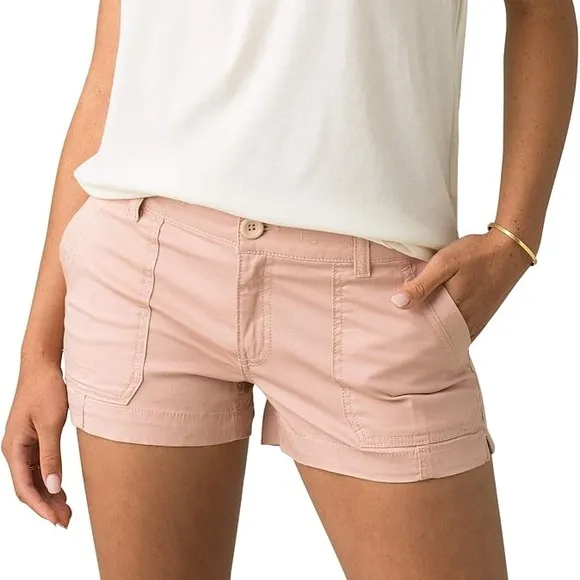 prAna Women's Elle Short Hiking Utility Outdoor Champagne Pink 14