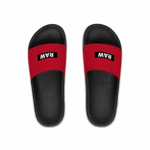 Raw Sushi "RAW STAMP" Slide Sandals red