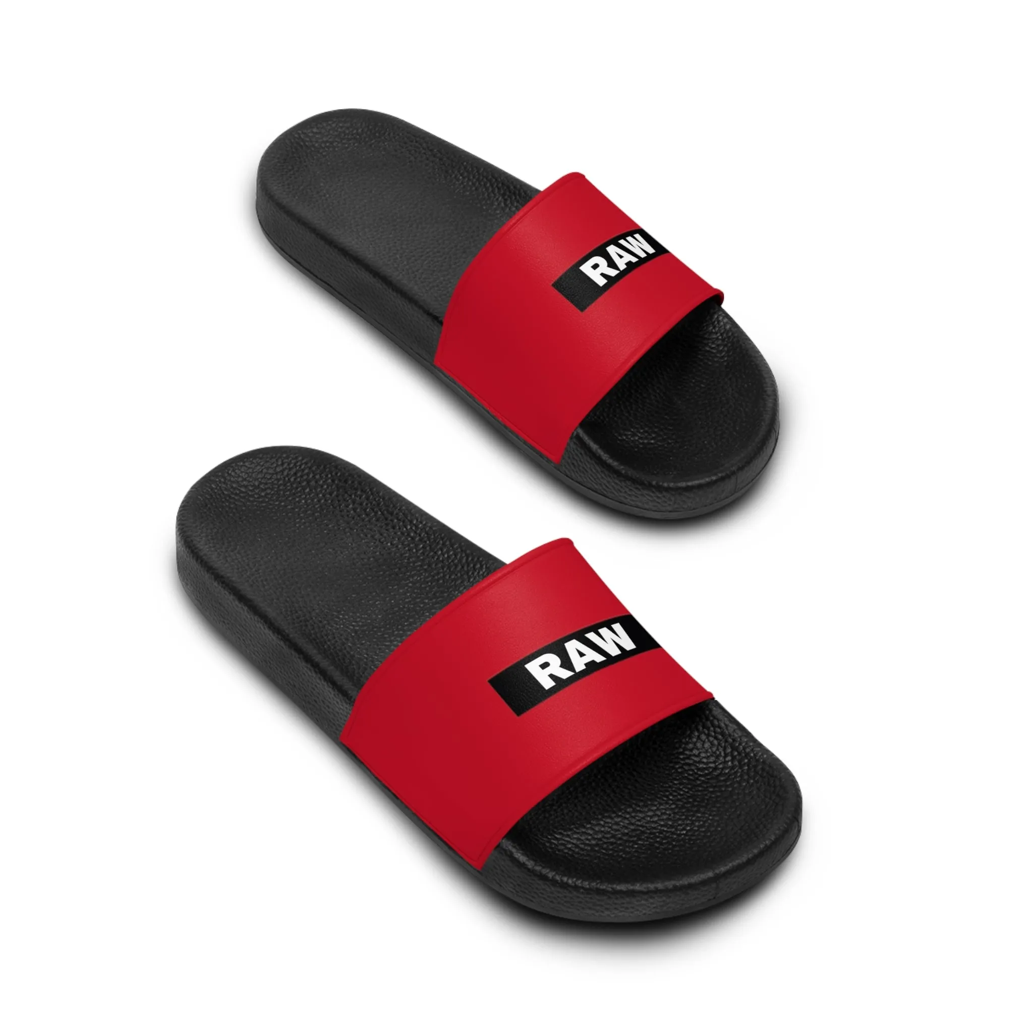 Raw Sushi "RAW STAMP" Slide Sandals red
