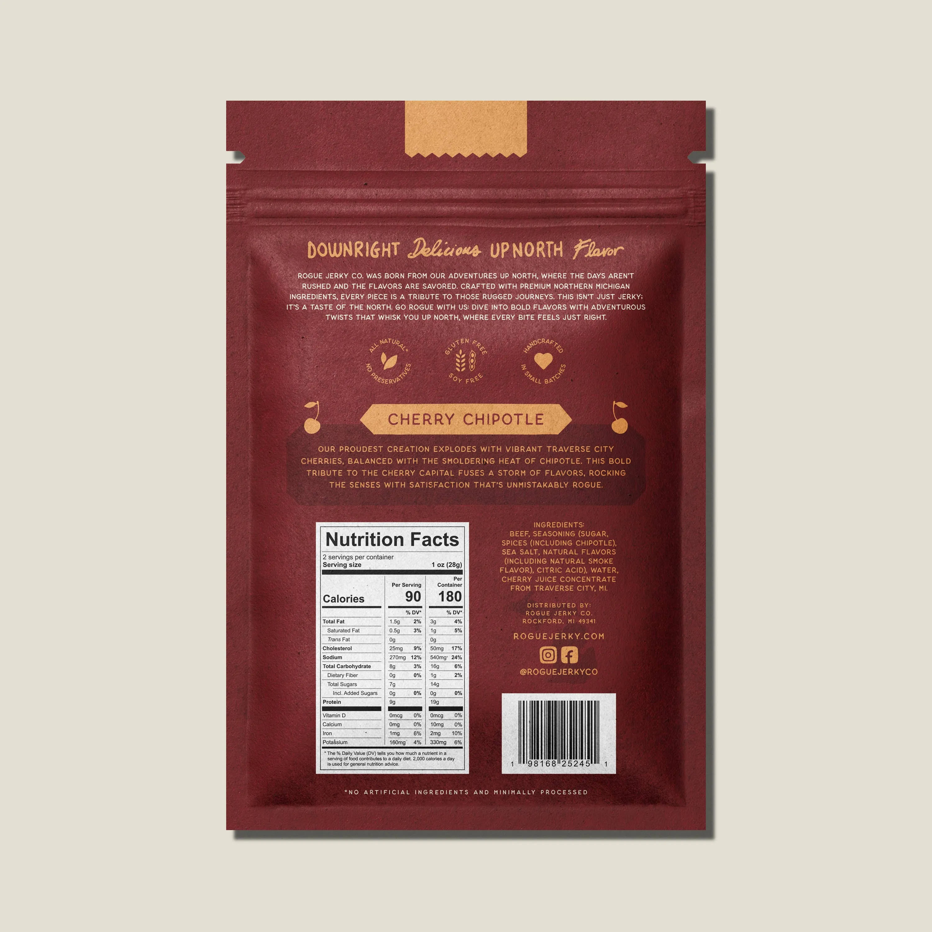 Rogue Jerky Co. - Cherry Chipotle Beef Jerky