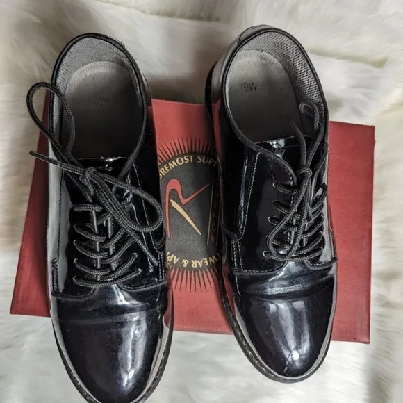 Rothco Black Hi-Gloss Lightweight Oxfords Men’s Size 10 W Black