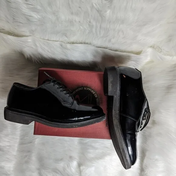 Rothco Black Hi-Gloss Lightweight Oxfords Men’s Size 10 W Black