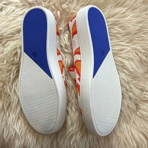 Rothy’s Sneakers fire blaze flame slip on shoes kids size 4 new without box