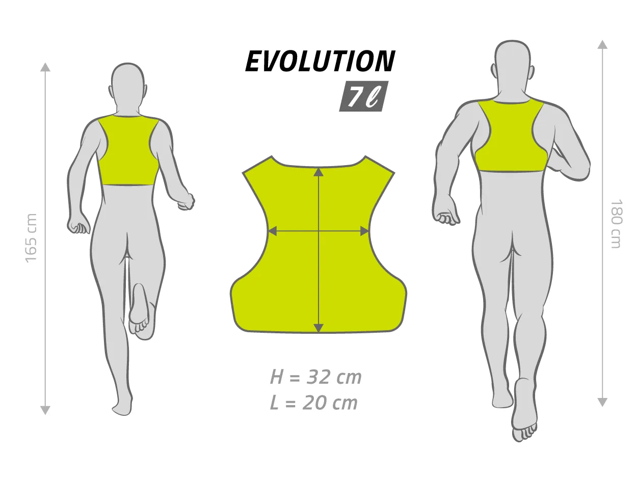 Sac d'Hydratation & de Portage  7 Litres "EVOLUTION BLACK"