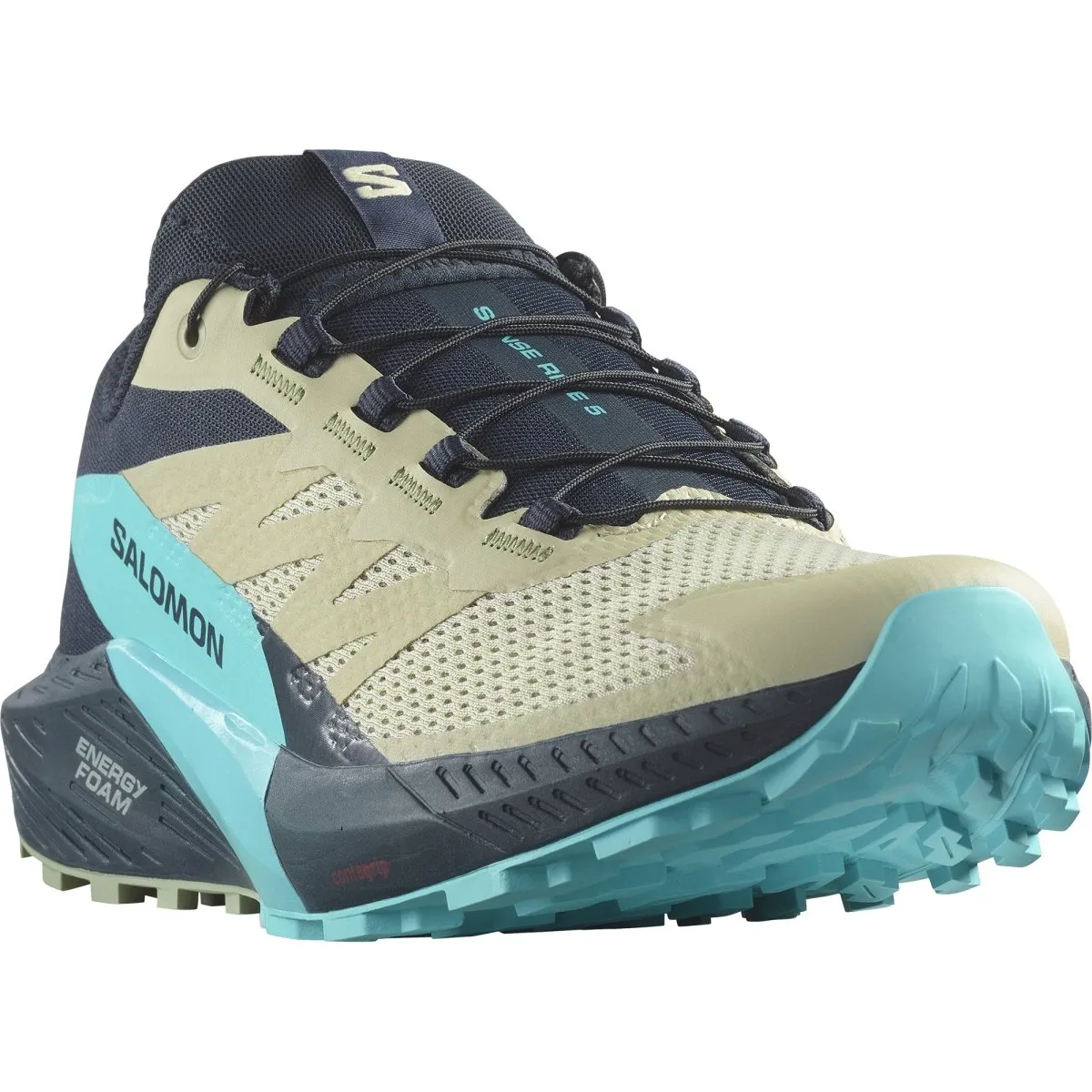 Salomon - Sense Ride 5 - Alfalfa/Carbon/Peacock Blue - Men's