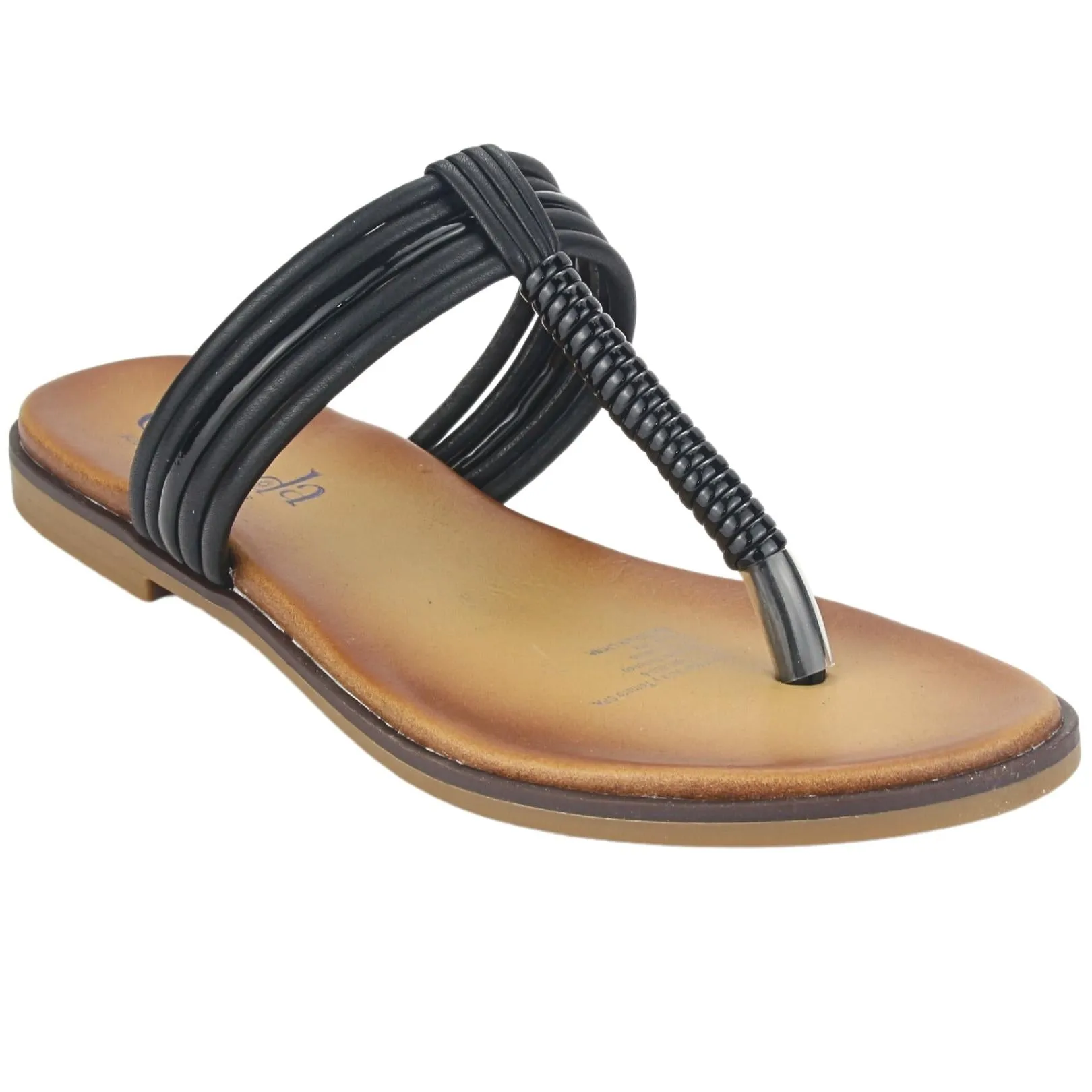 Sandalia Chalada Mujer Greca-60 Negro Casual