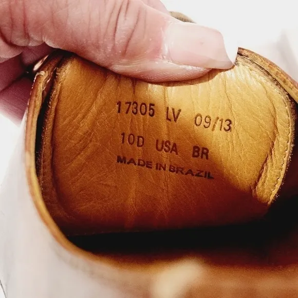 SANDRO Moscoloni Tan Latego Norridge Lea Derby Shoe Size 10