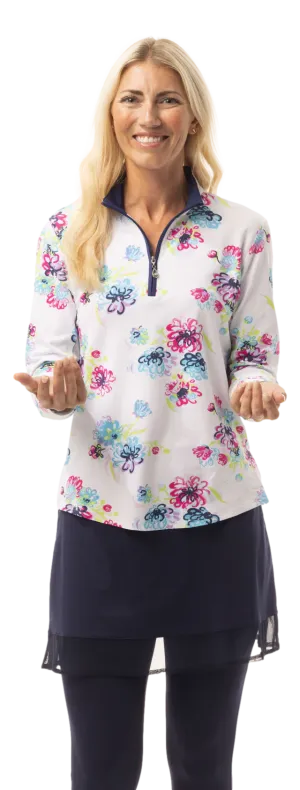 SanSoleil   SolTek  Lux L/S  Print Mock 900621- MUMZIE