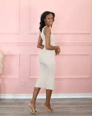 Side Slit Midi Dress